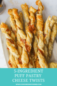 cheese twists on a serving platter with mustard