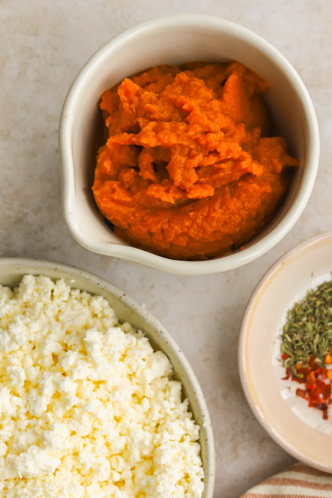 pumpkin puree in a bowl