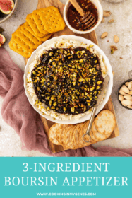 boursin fig appetizer with crackers