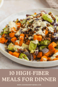 roasted vegetable and lentils salad