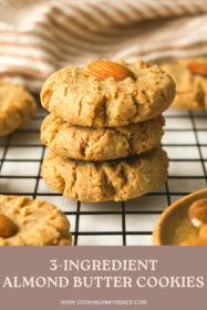 stack of 3-ingredient almond cookies
