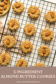 baked almond butter cookies on a cooling rack