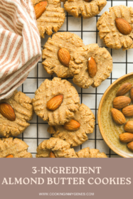 baked almond butter cookies on a cooling rack