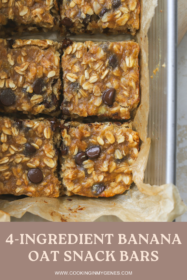 close up of cooked 4 ingredient banana oat bars