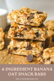 stack of 4 ingredient banana oat bars