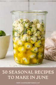 marinated mozzarella with garlic and herbs