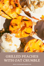 close up of a grilled peach