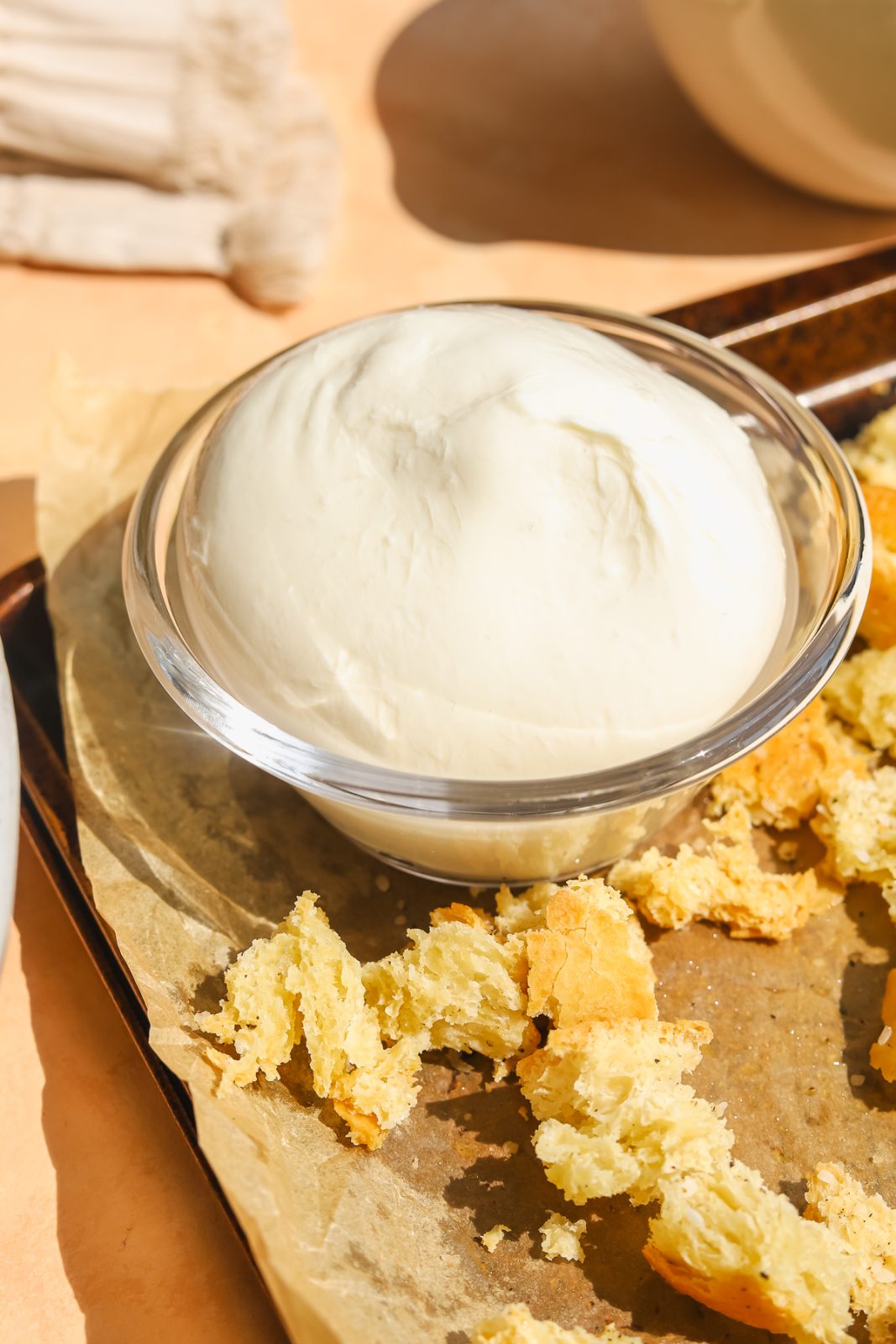 burrata cheese in a bowl