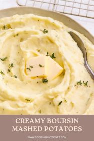 a spoonful of mashed potatoes sitting in a bowl