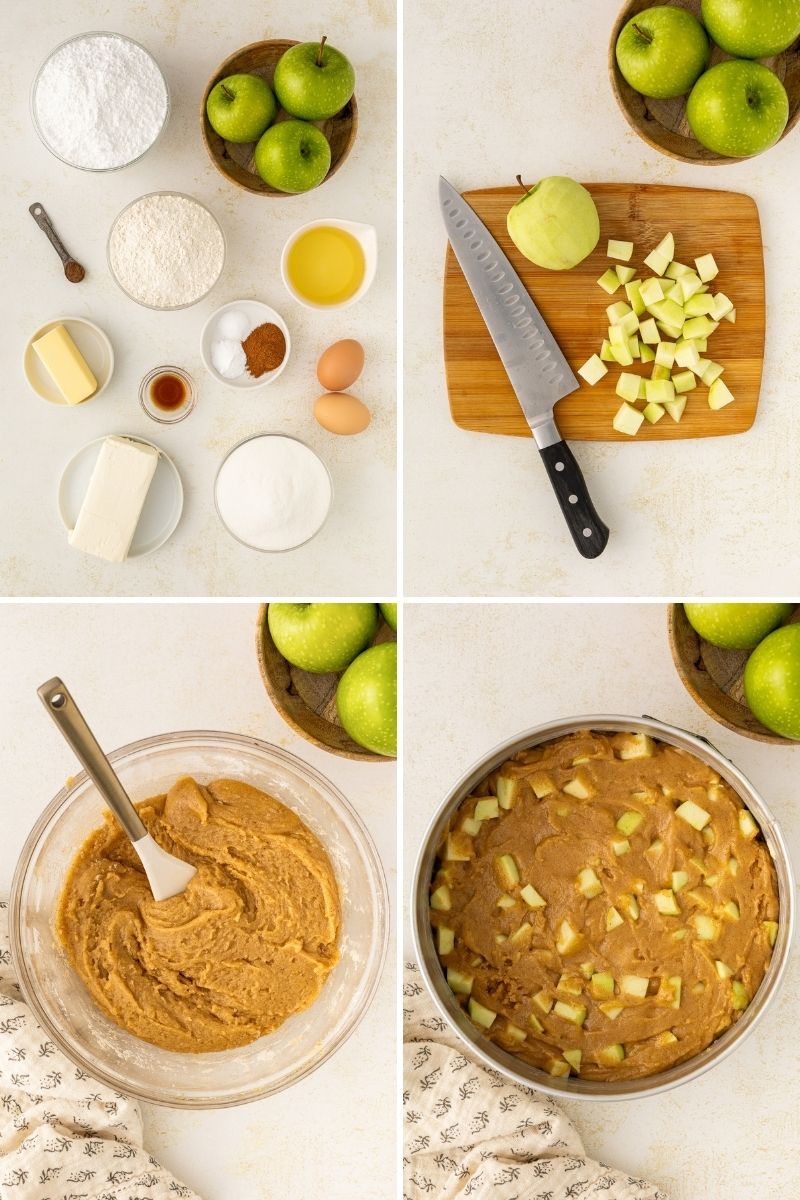 step by step photos on how to make an apple cake