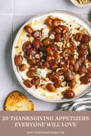 whipped ricotta with roasted grapes Thanksgiving appetizer