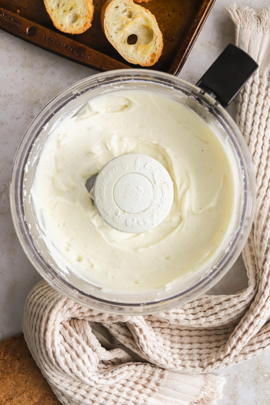 whipped ricotta in a food processor
